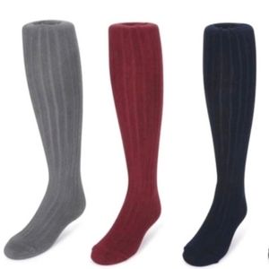 Navy Ribbed Cotton Tights For Kids!